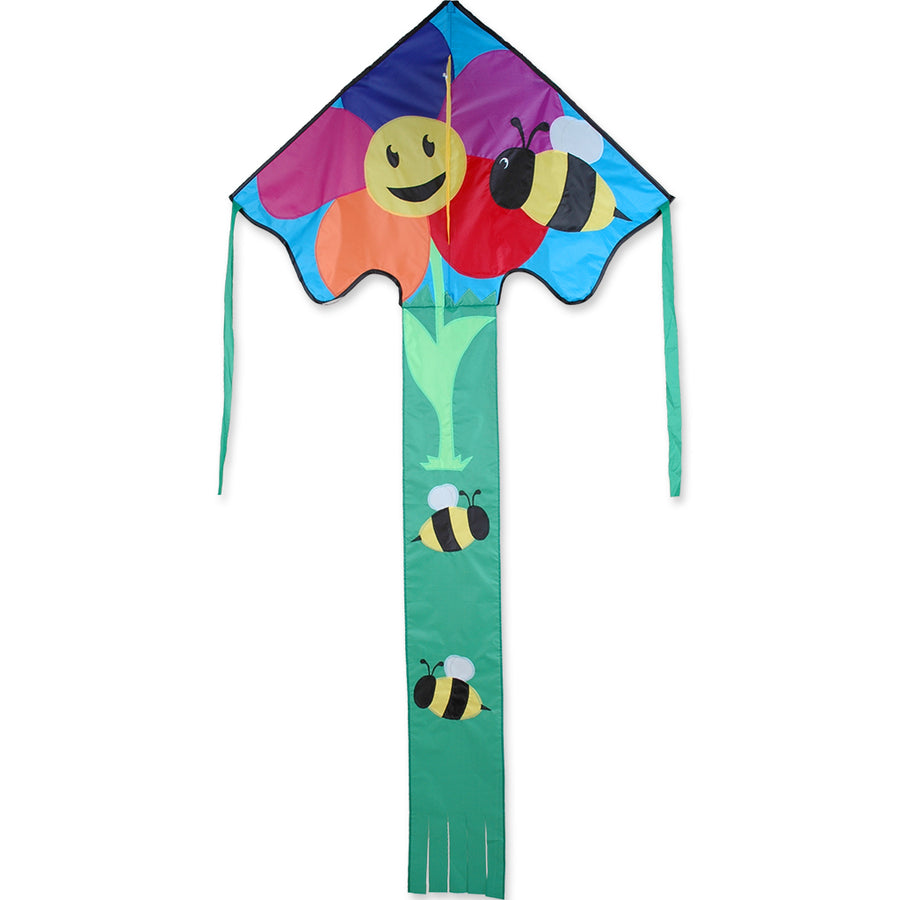 Cerf-Volant Large Easy Flyer - abeille et Fleur