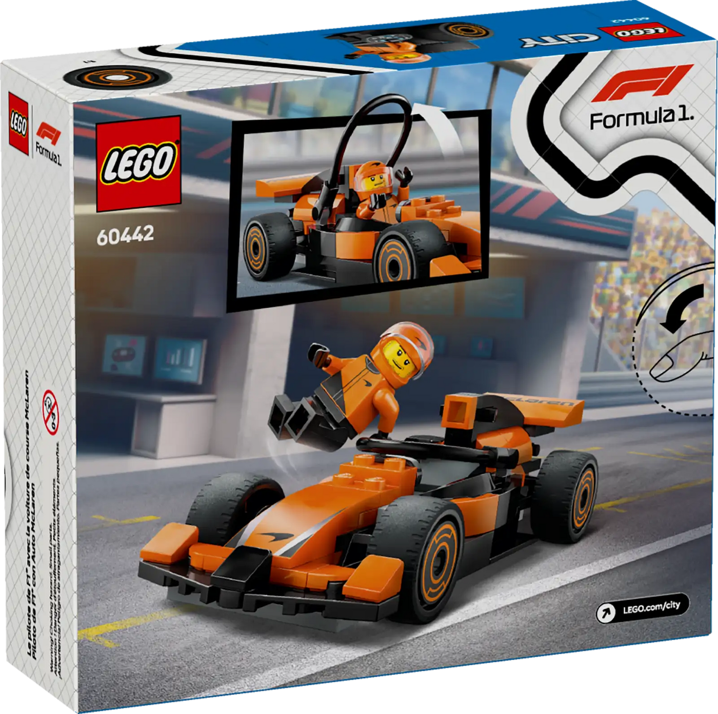 Voiture de course McLaren avec pilote de F1 60442