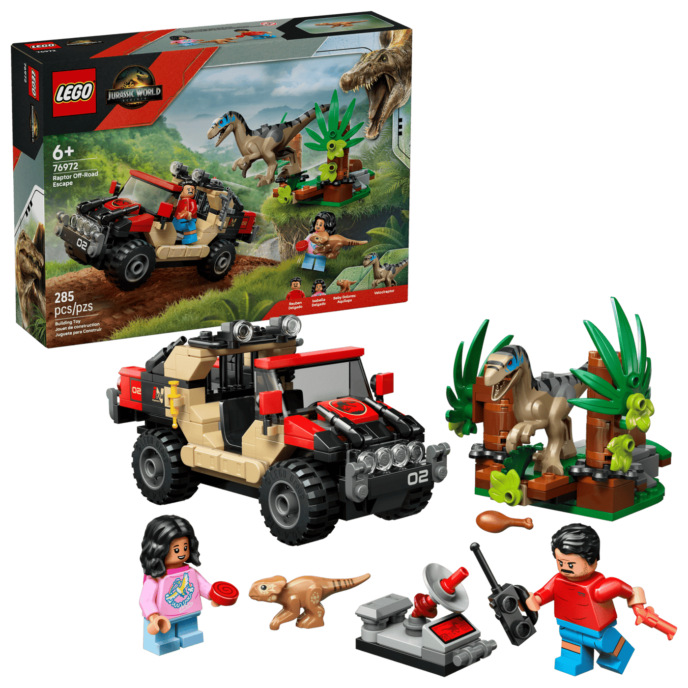 Le vélociraptor et l’évasion en 4x4   76972